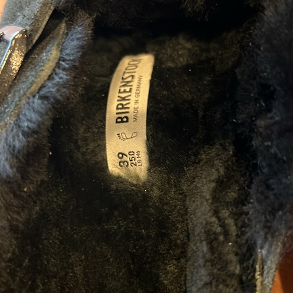 Birkenstock Boston Shearling Suede Leather - Black - Picture 9 of 10